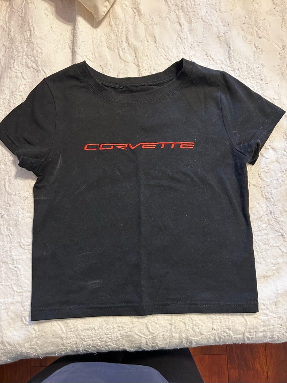 Corvette tight black crop top